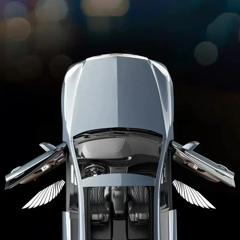 Car Accessories Logo - 2Pcs/4Pcs Car Angel Wings Wireless Car
