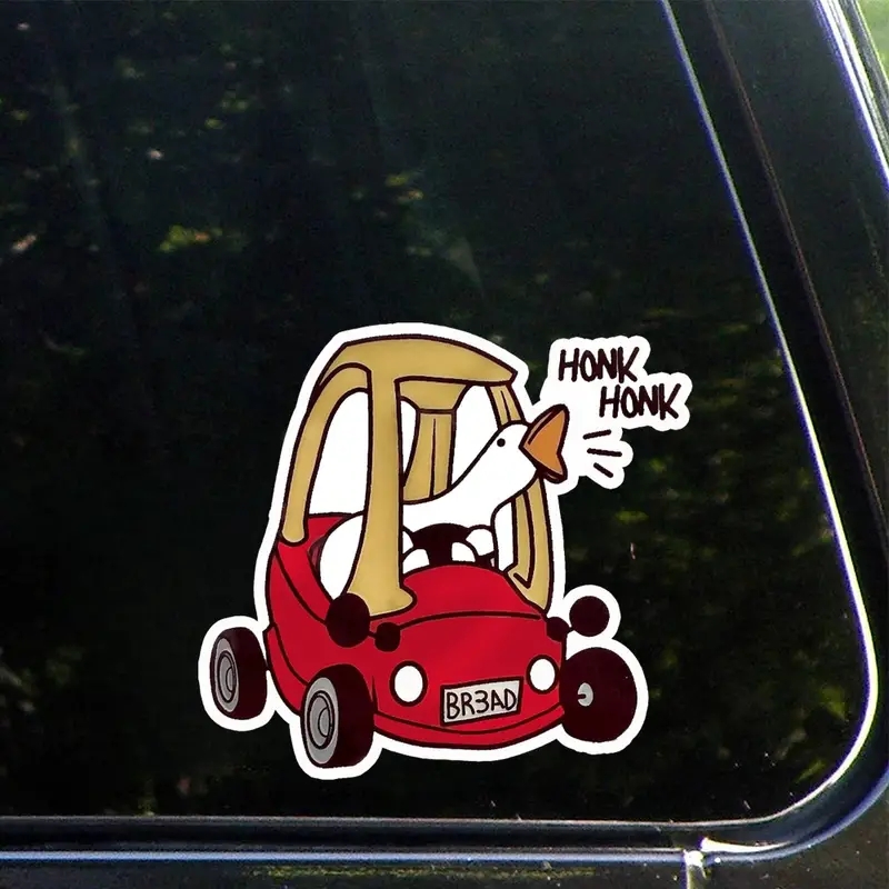 Car Accessories Gift Ideas - Funny Honk Goose Vinyl Sticker for