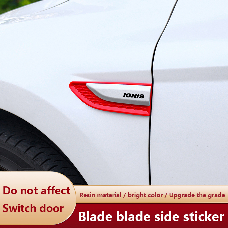 Car Accessories Logo - 2PCS car side fender knife affixed