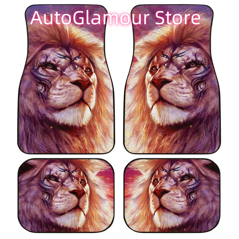 Car Accessories Gift Ideas - Warrior Lion Car Floor Mats Custom