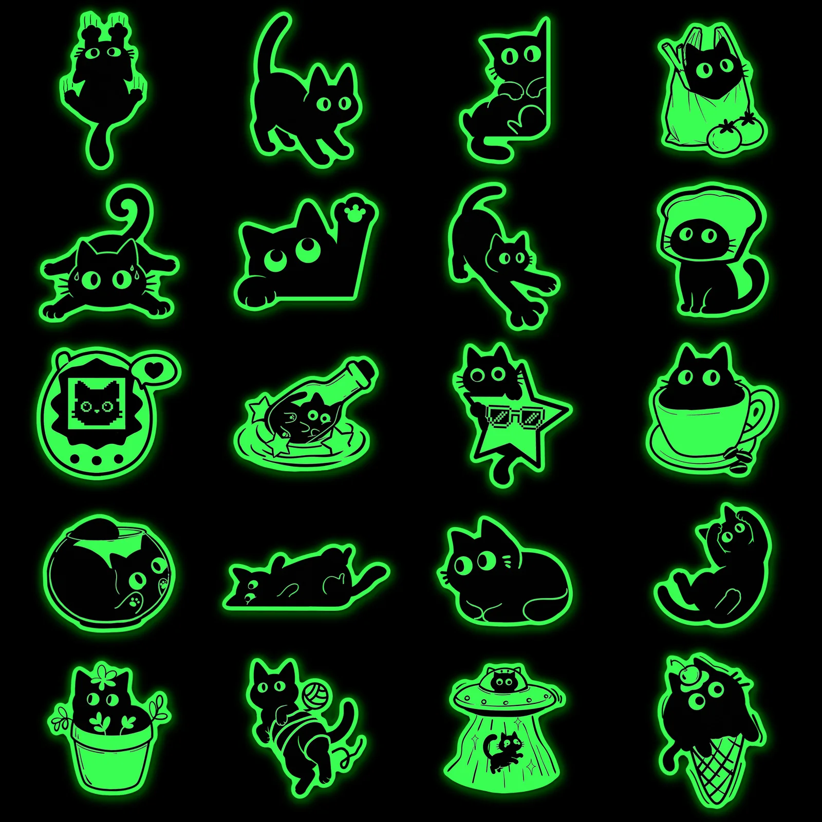 20 Pcs Glow in The Dark Black  - Car Accessories List recension och pris
