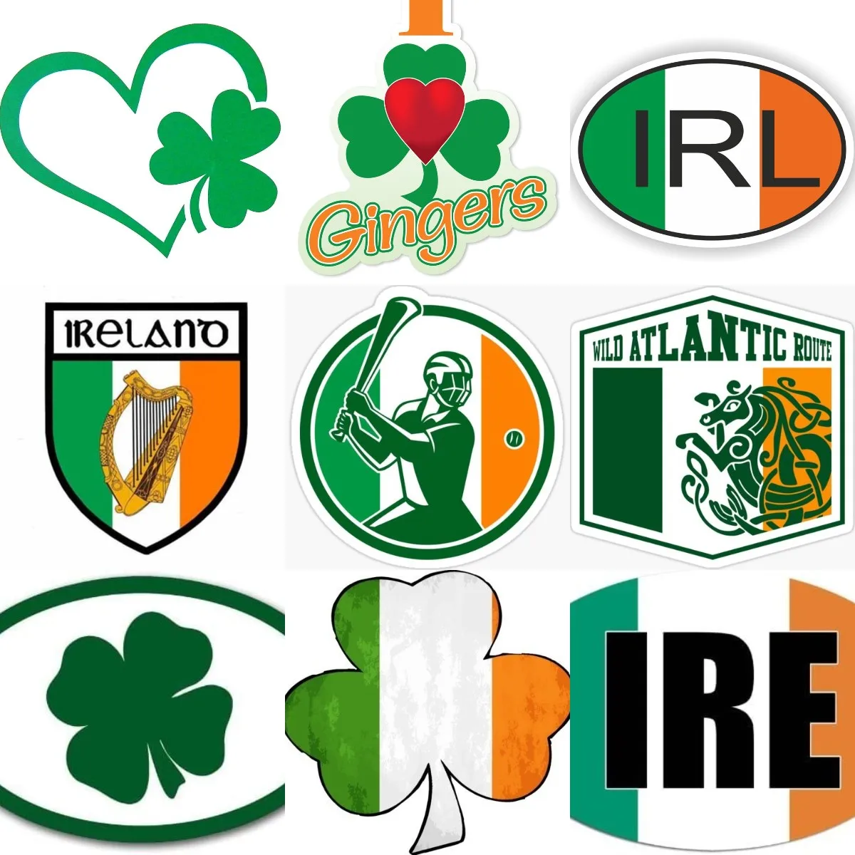 Ireland Flag Luck Clover Harp  - Car Accessories Ireland recension och pris