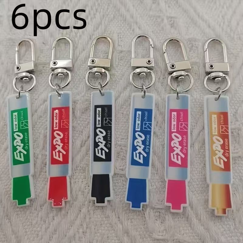 6pcs acrylic pen keychain, all - Car Accessories Gifts recension och pris