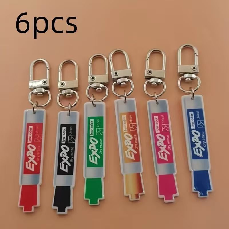 6pcs acrylic pen keychain, all - Car Accessories Gifts recension och pris