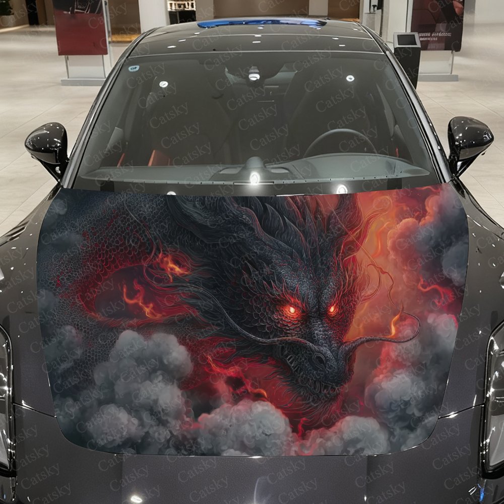 Black Dragon Car Hood Stickers - Car Accessories Gift Ideas recension och pris