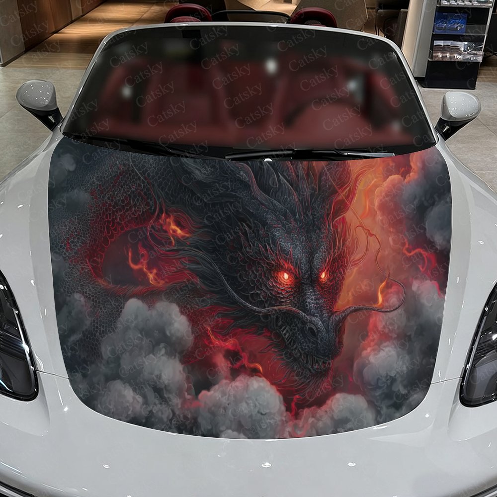 Black Dragon Car Hood Stickers - Car Accessories Gift Ideas recension och pris