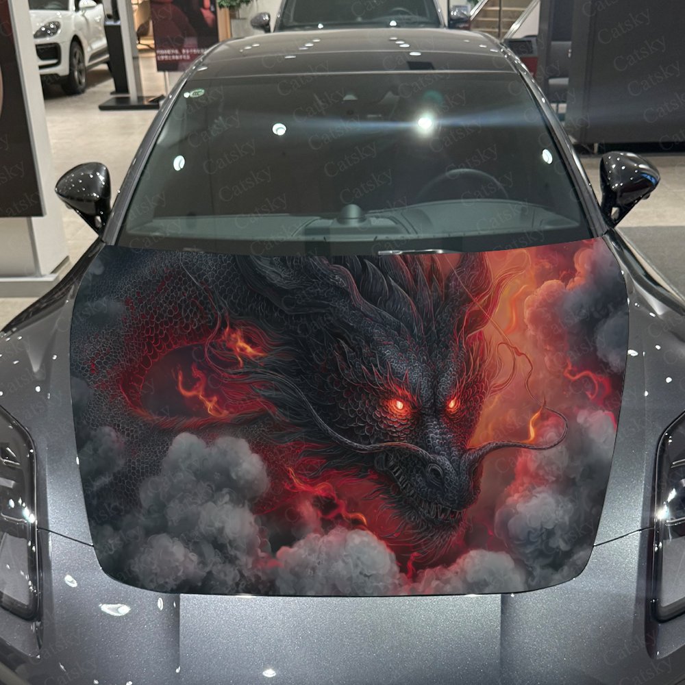 Black Dragon Car Hood Stickers - Car Accessories Gift Ideas recension och pris