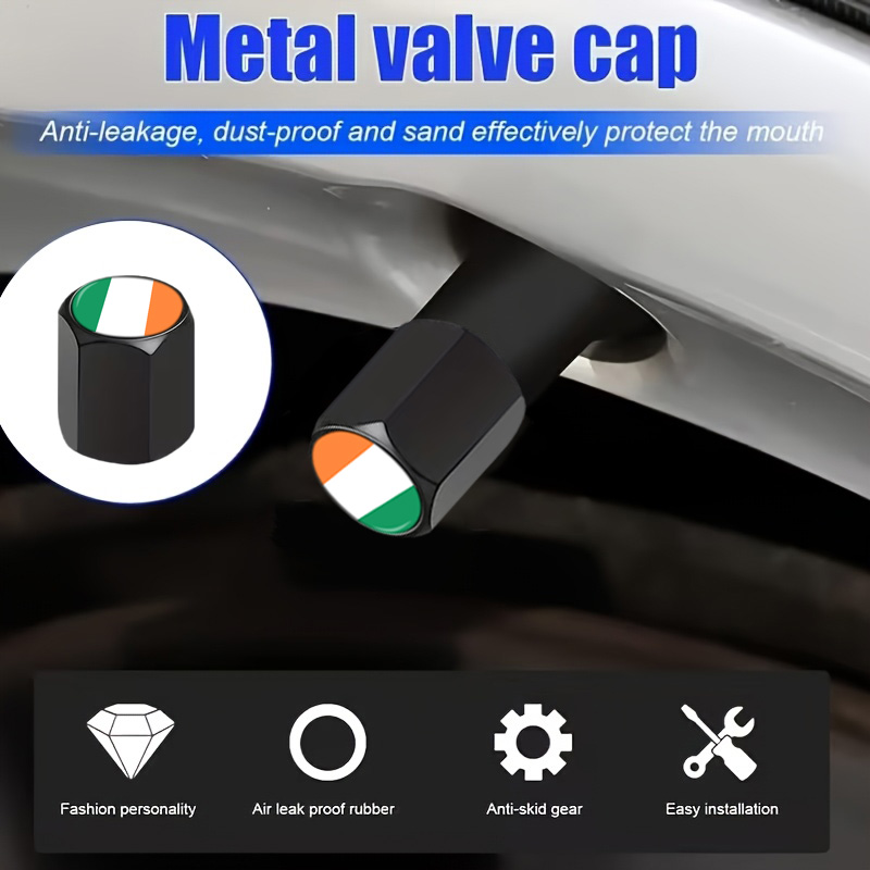 12Pcs Ireland Flag Valve Stem  - Car Accessories Ireland recension och pris