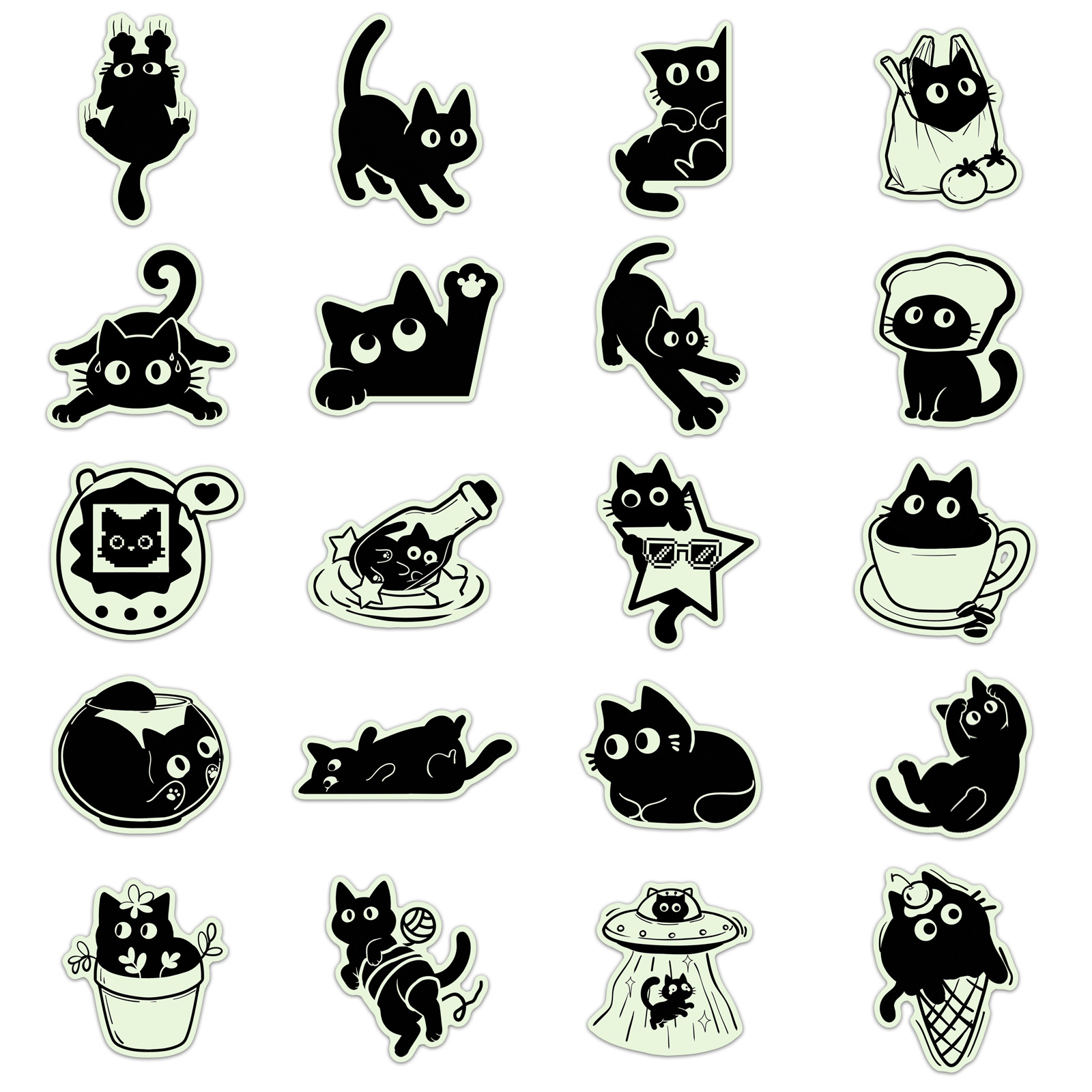 20 Pcs Glow in The Dark Black  - Car Accessories List recension och pris