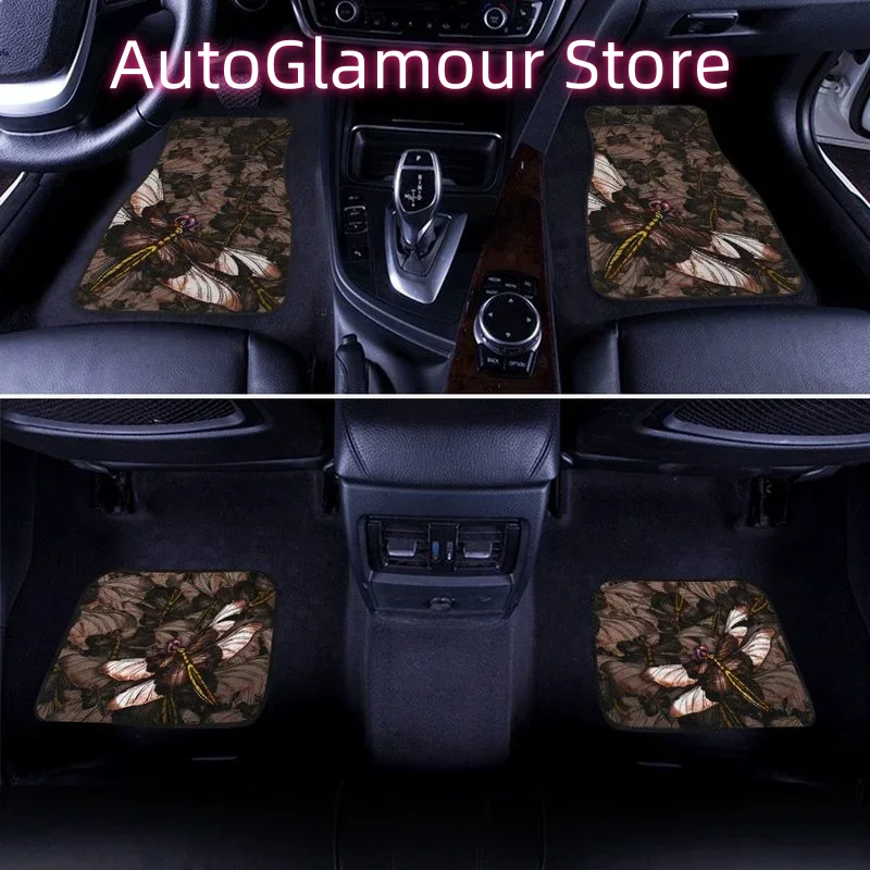 Brown Dragonfly Car Floor Mats - Car Accessories Gift Ideas recension och pris