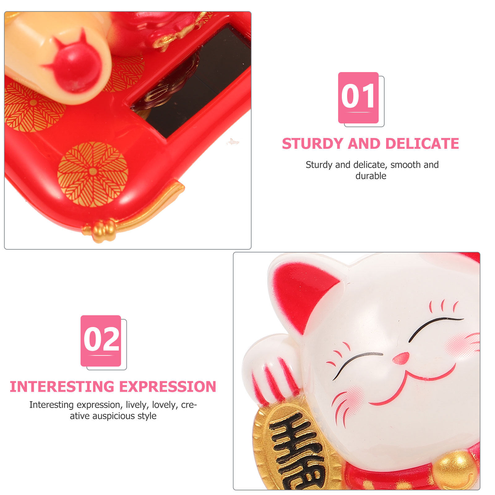 3Pcs Solar Powered Waving Cat  - Car Accessories Gift Ideas recension och pris