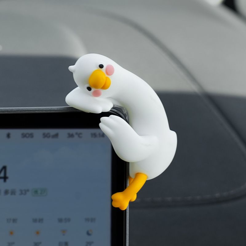 Cute Cartoon White Duck Car Di - Car Accessories For Interior recension och pris