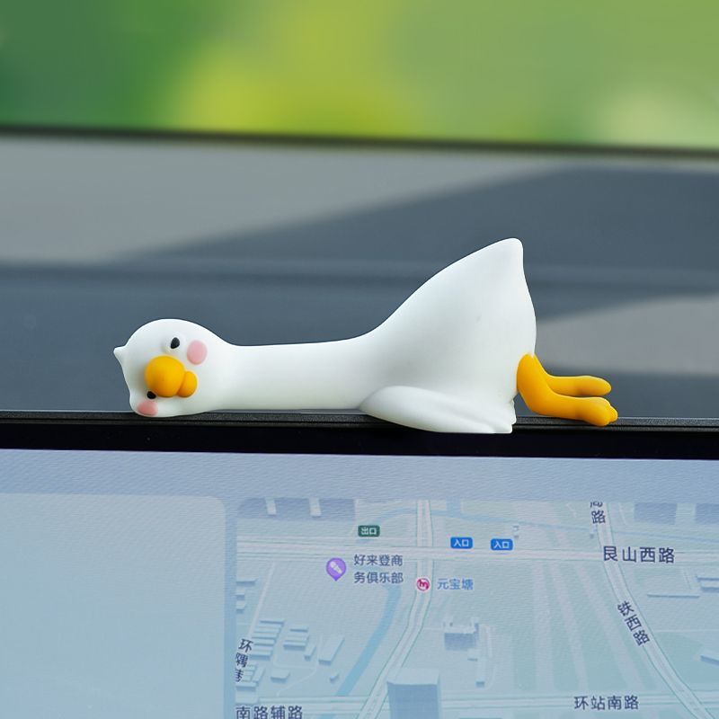 Cute Cartoon White Duck Car Di - Car Accessories For Interior recension och pris