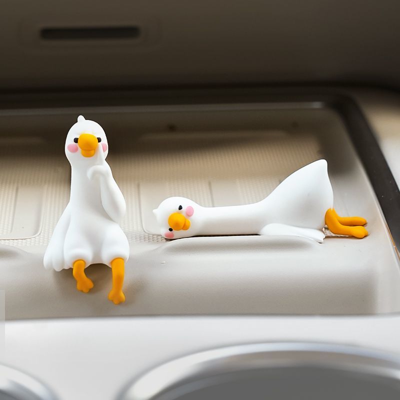 Cute Cartoon White Duck Car Di - Car Accessories For Interior recension och pris