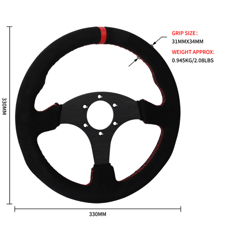 Suede Racing Steering Wheel Su - Car Accessories Logo recension och pris