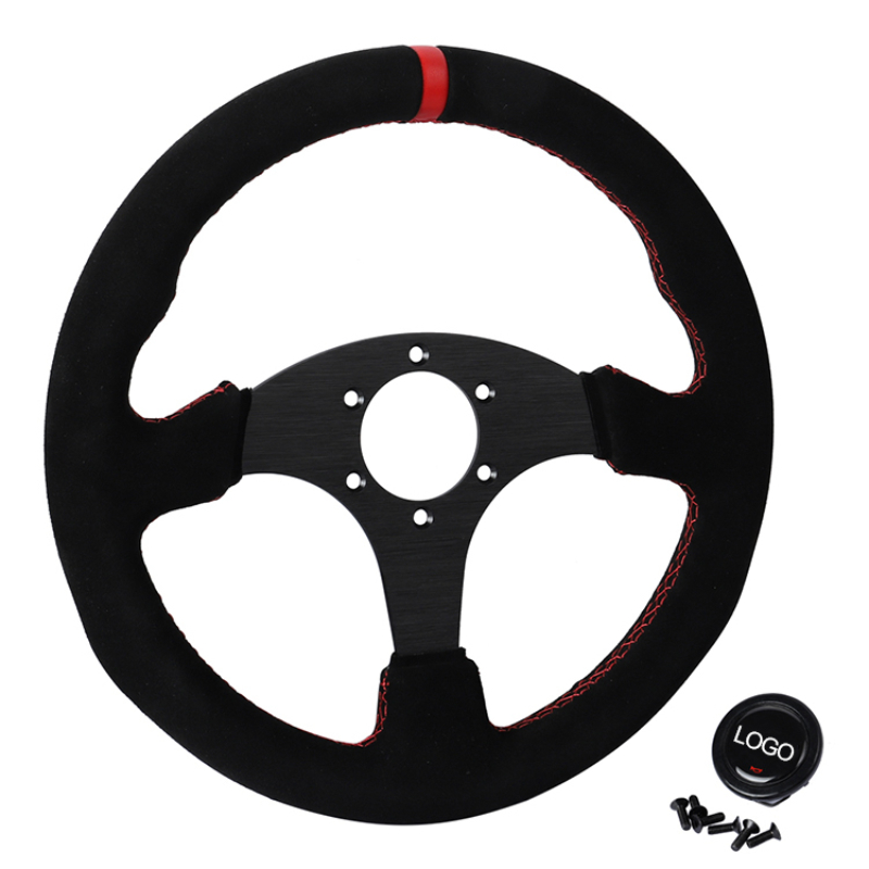 Suede Racing Steering Wheel Su - Car Accessories Logo recension och pris