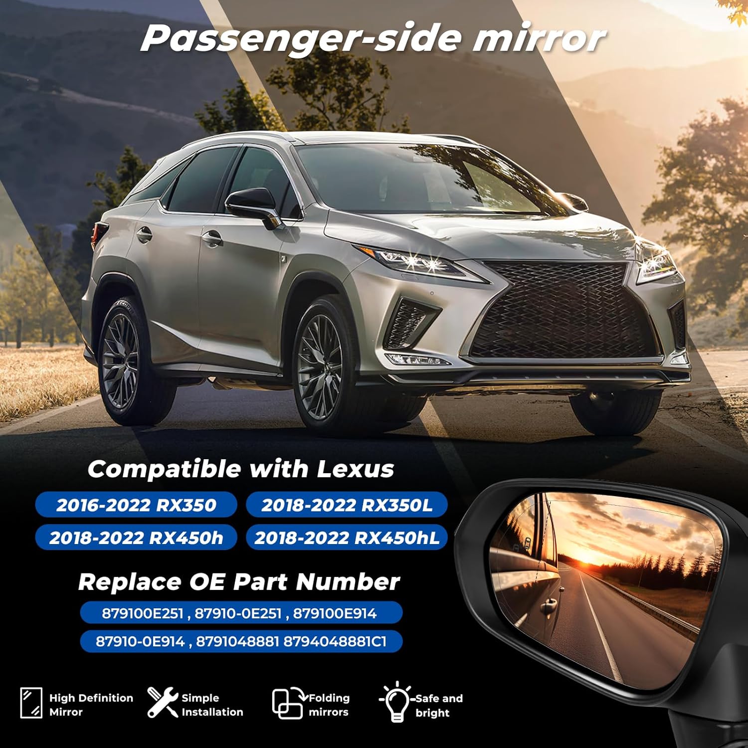 Left Car Rearview Mirror For L - Car Blind Spot Mirror recension och pris