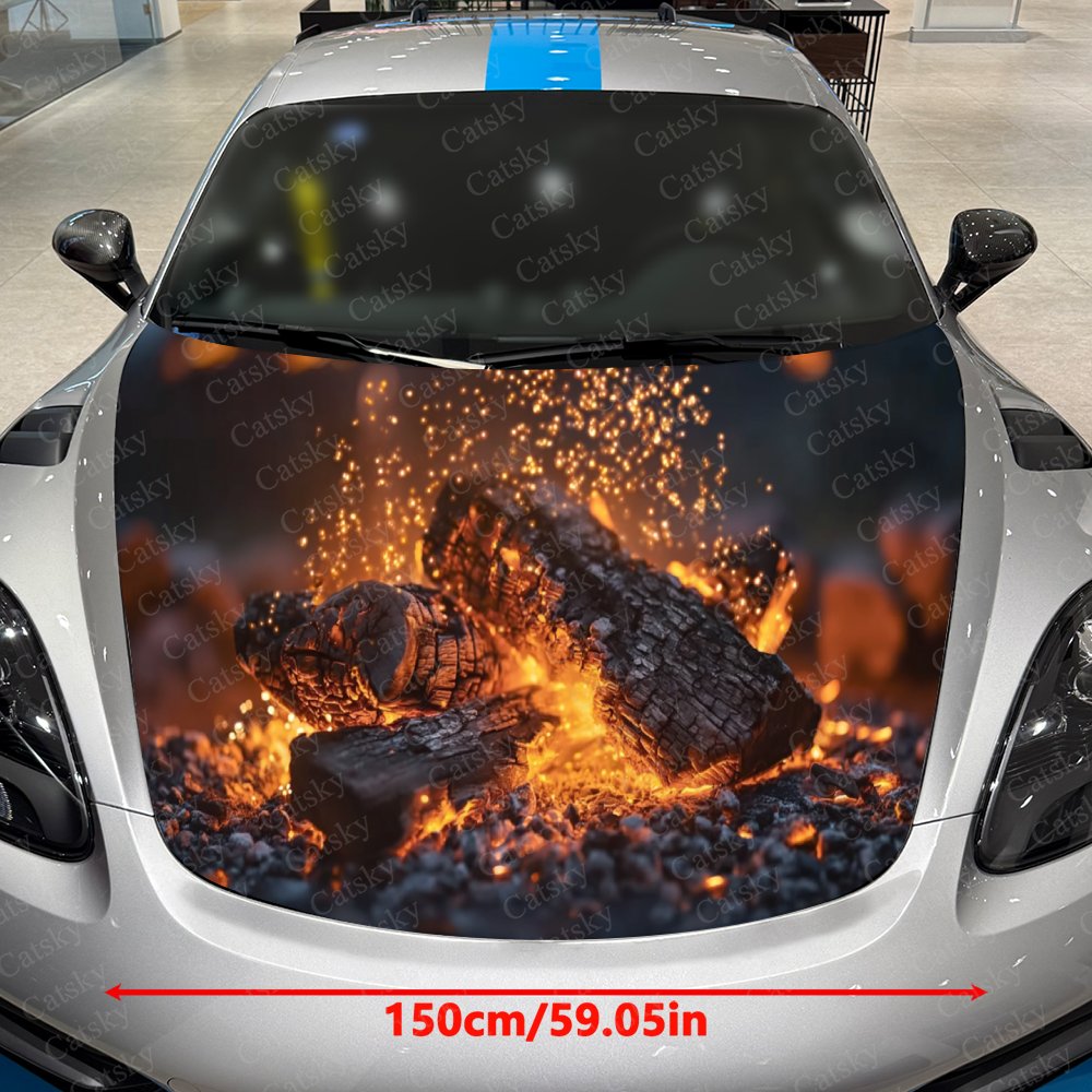 Bonfire Pile Car Hood Stickers - Car Accessories Gift Ideas recension och pris