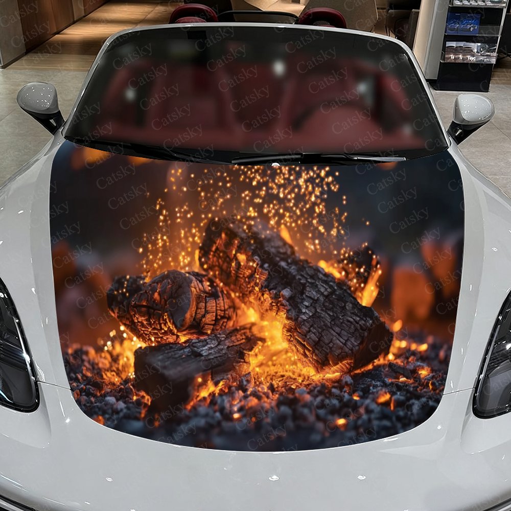 Bonfire Pile Car Hood Stickers - Car Accessories Gift Ideas recension och pris