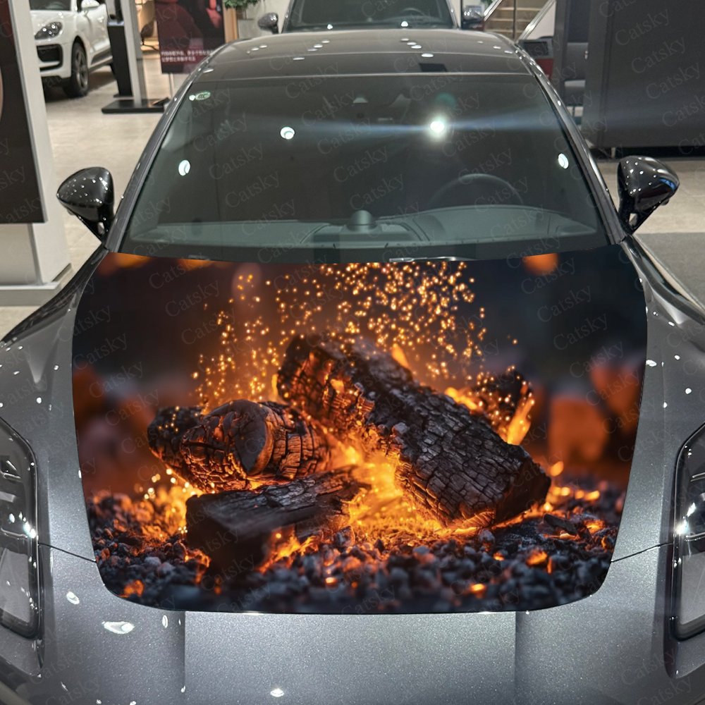Bonfire Pile Car Hood Stickers - Car Accessories Gift Ideas recension och pris