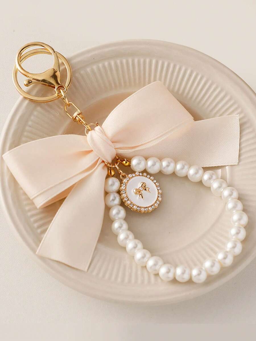 1pc Bow Knot Woven Keychain, F - Car Accessories Gift Ideas recension och pris