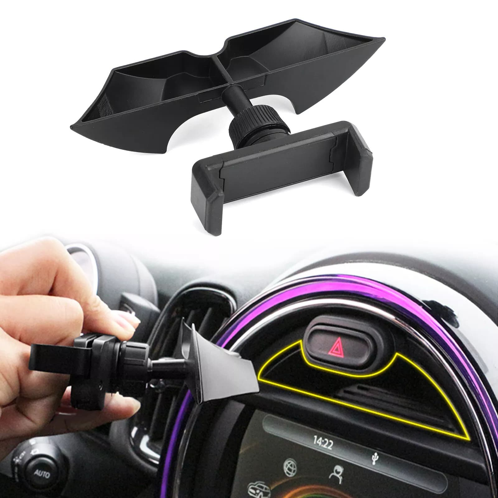 Metal Car Front Mount Phone St - Car Accessories Uk recension och pris
