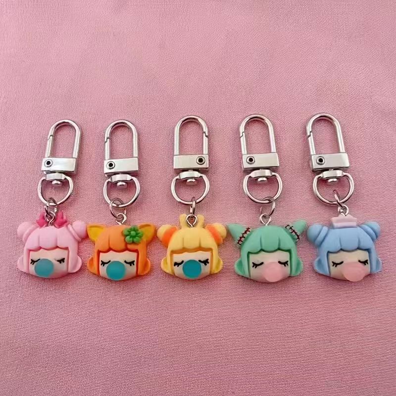 5pcs resin girl keychain, suit - Car Accessories Gifts recension och pris