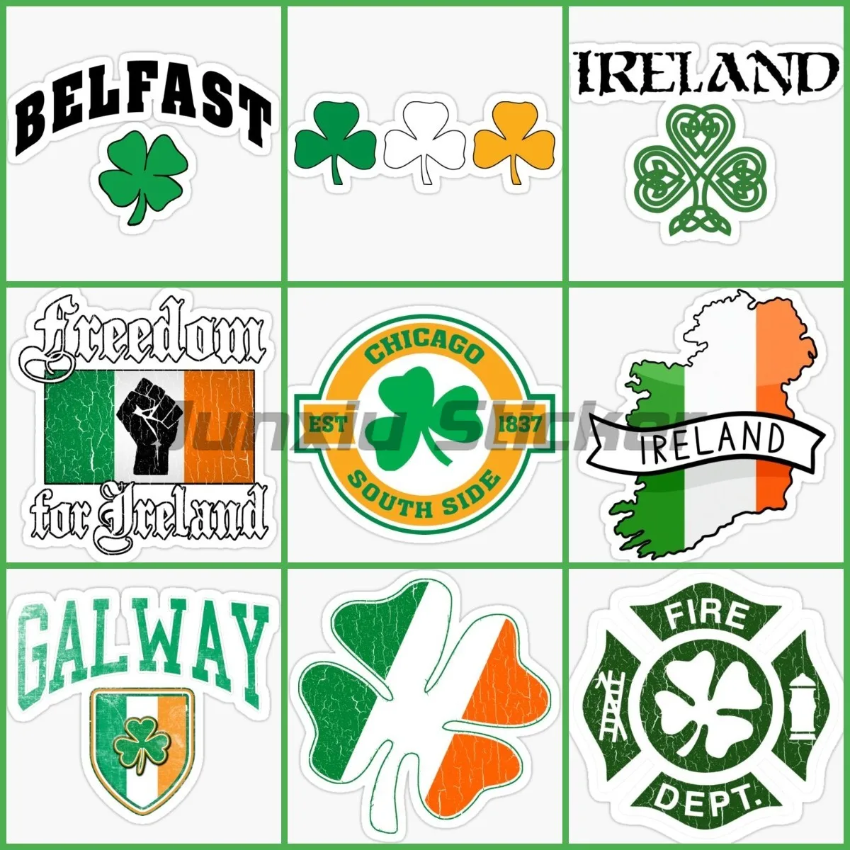 IRL Ireland Flag Map Four Leaf - Car Accessories Ireland recension och pris